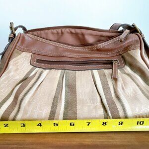 Jamaica Bay Beige striped purse